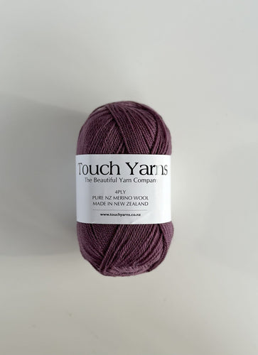 pure merino 4ply eggplant