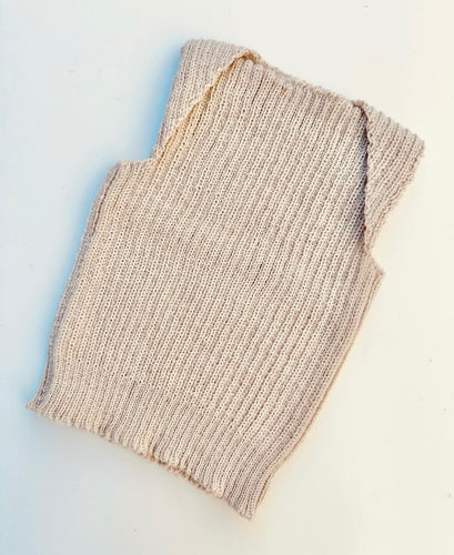 baby merino singlet vest - oat