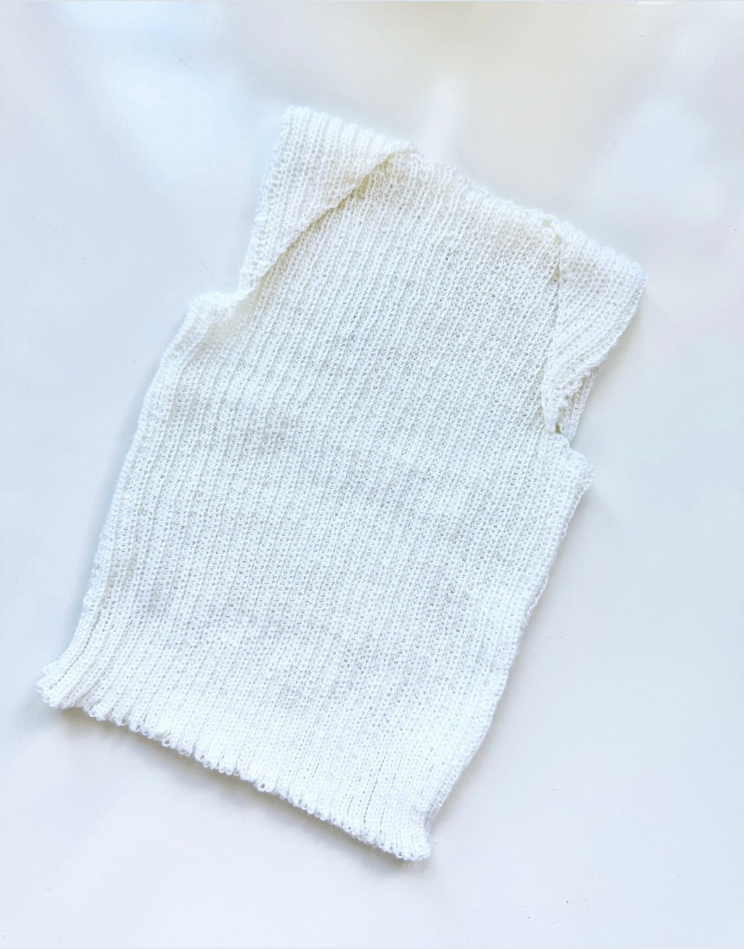 baby merino singlet vest - snow